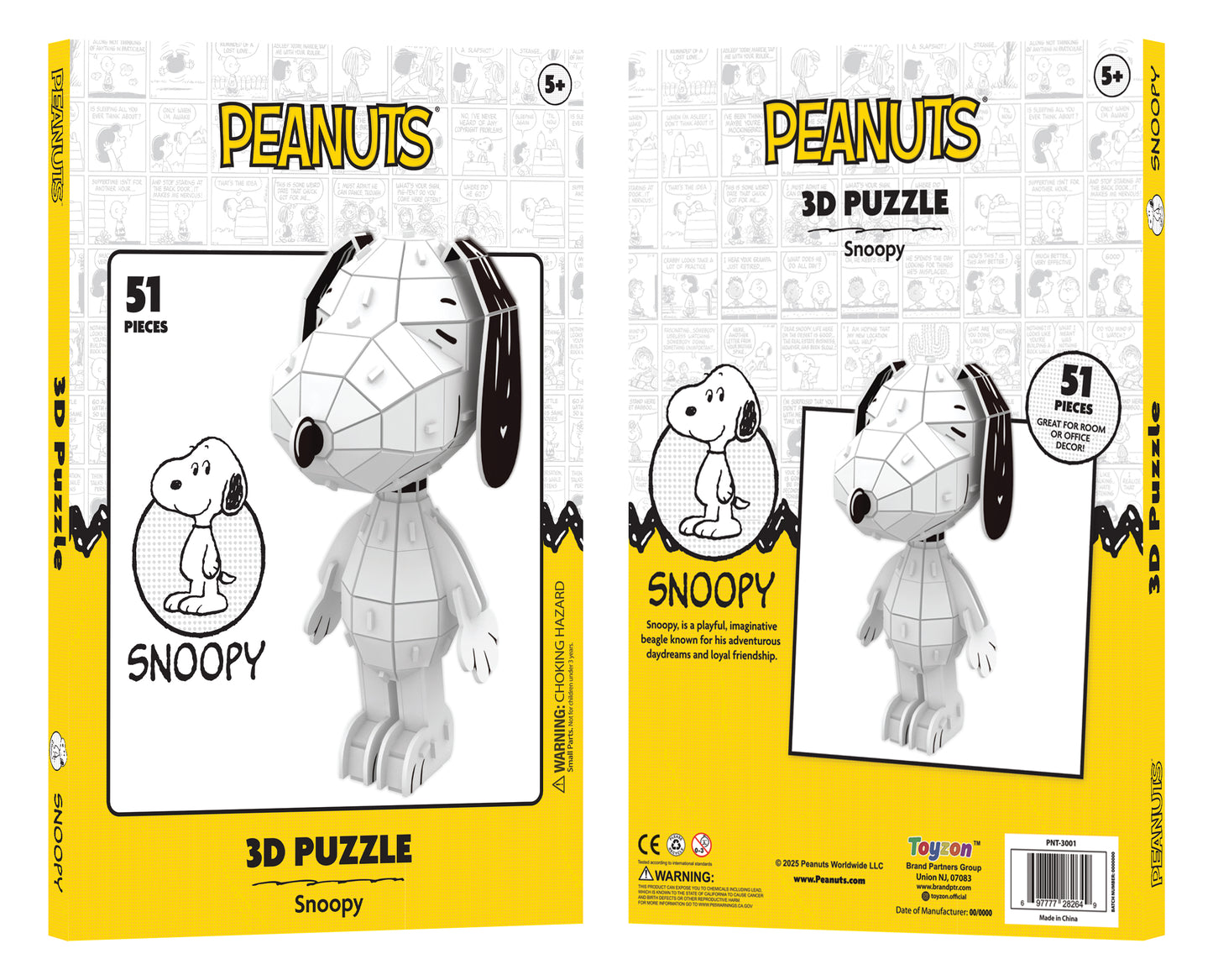 Peanuts® 3D Puzzle – Snoopy (51 Pieces)