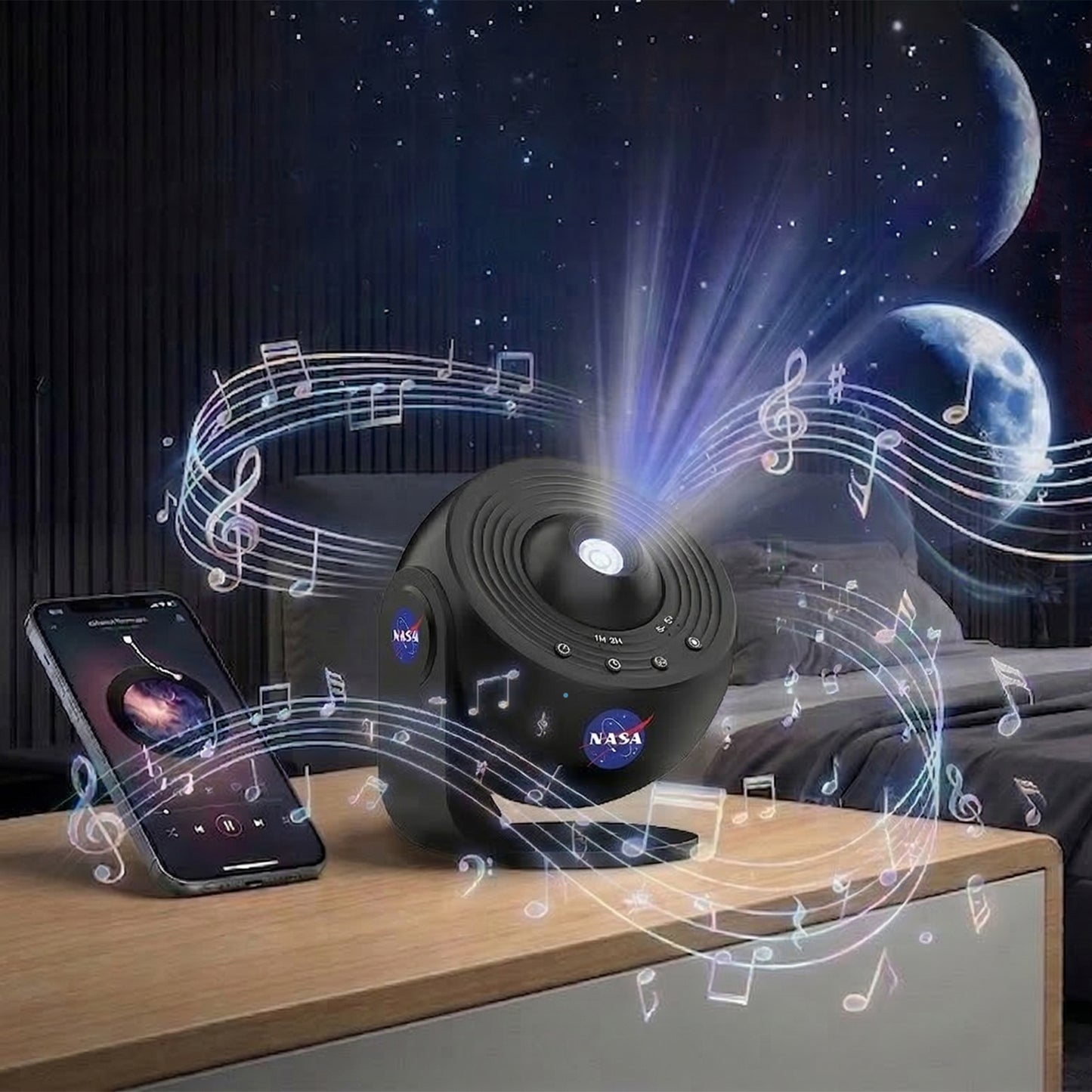 NASA Galaxy Projector with Bluetooth Speaker