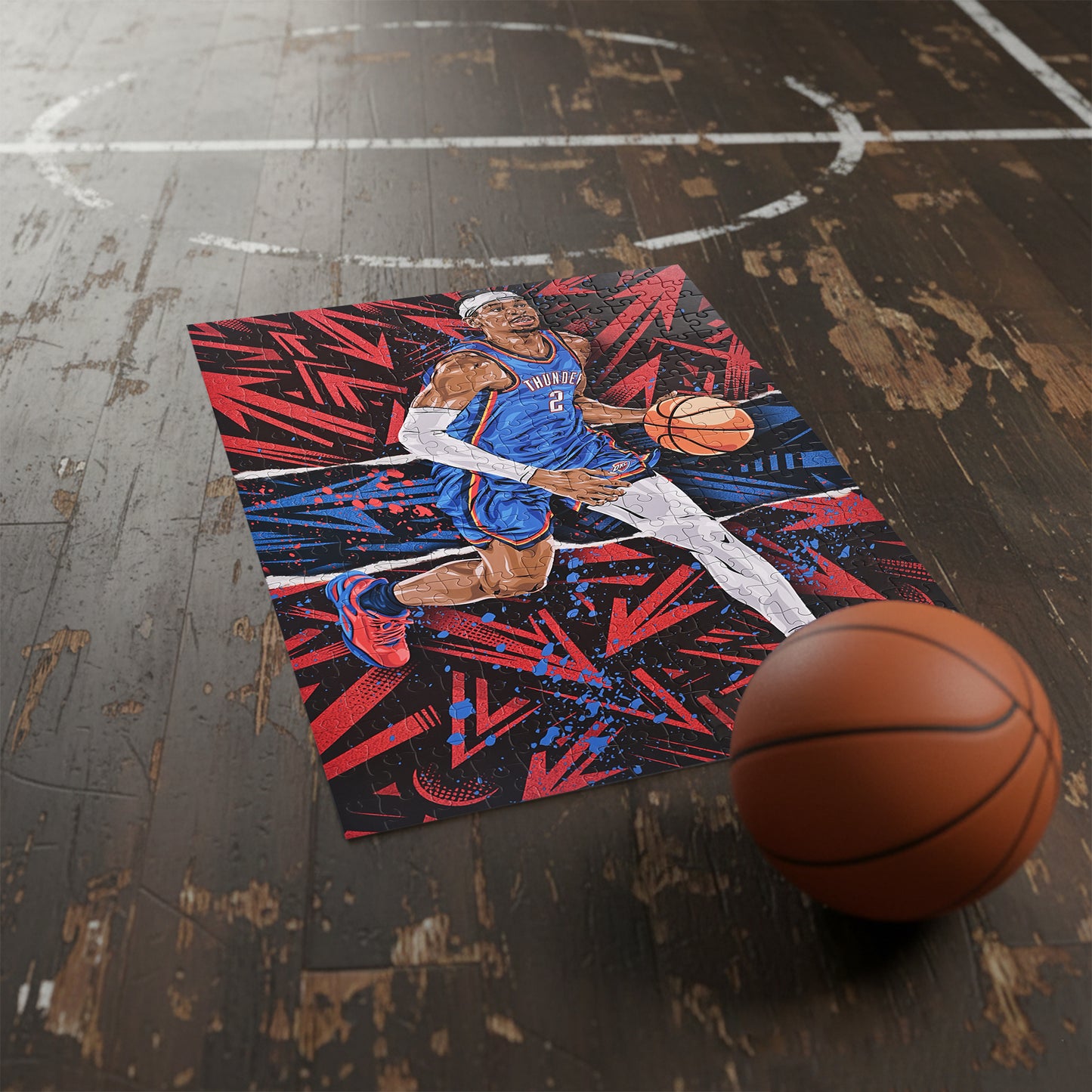 NBALAB Court Legends – Shai Gilgeous-Alexander NBA 300-Piece Puzzle (20" x 28")