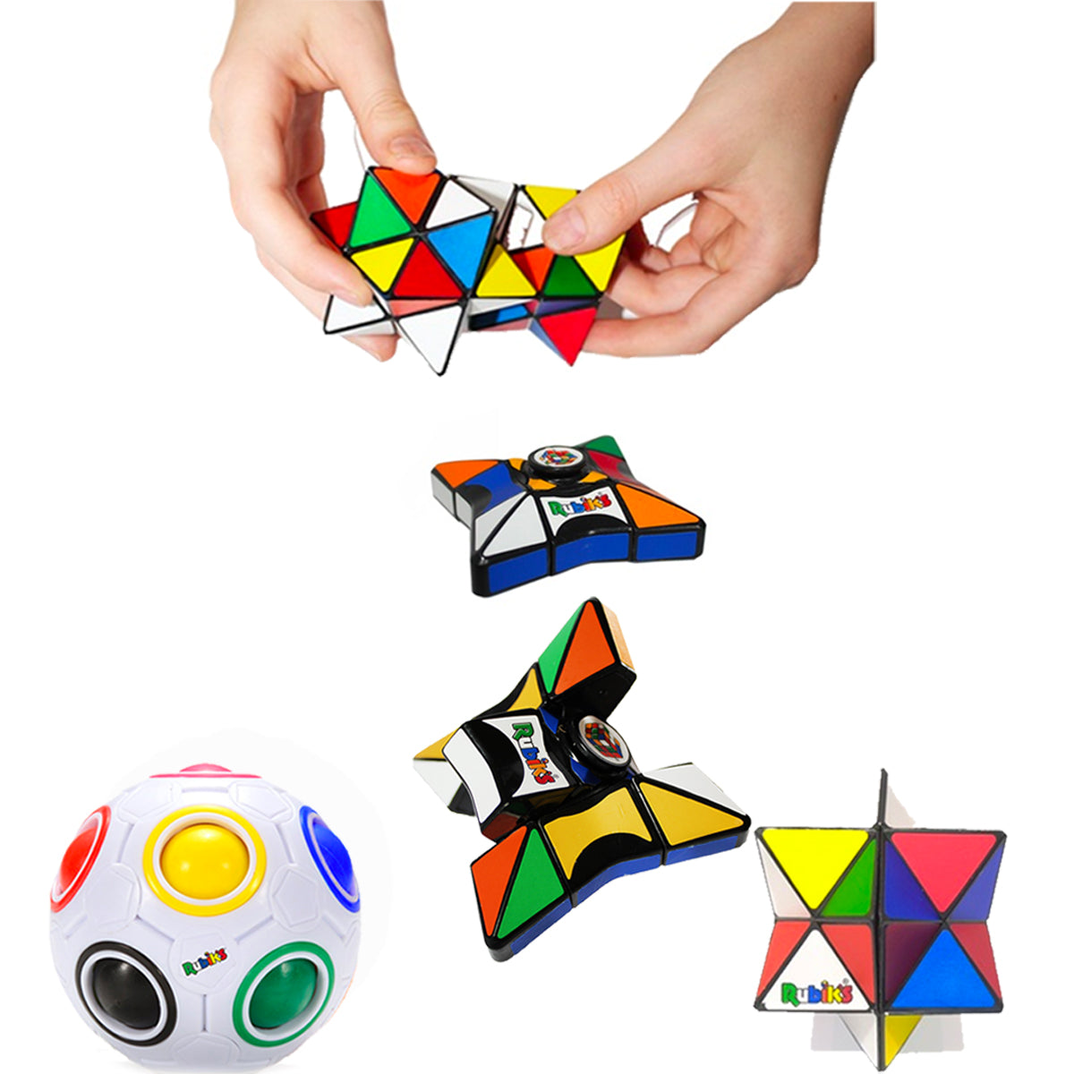 Rubik's Gift Set - (Includes Rainbow Ball, Magic Star and Magic Star Spinner)