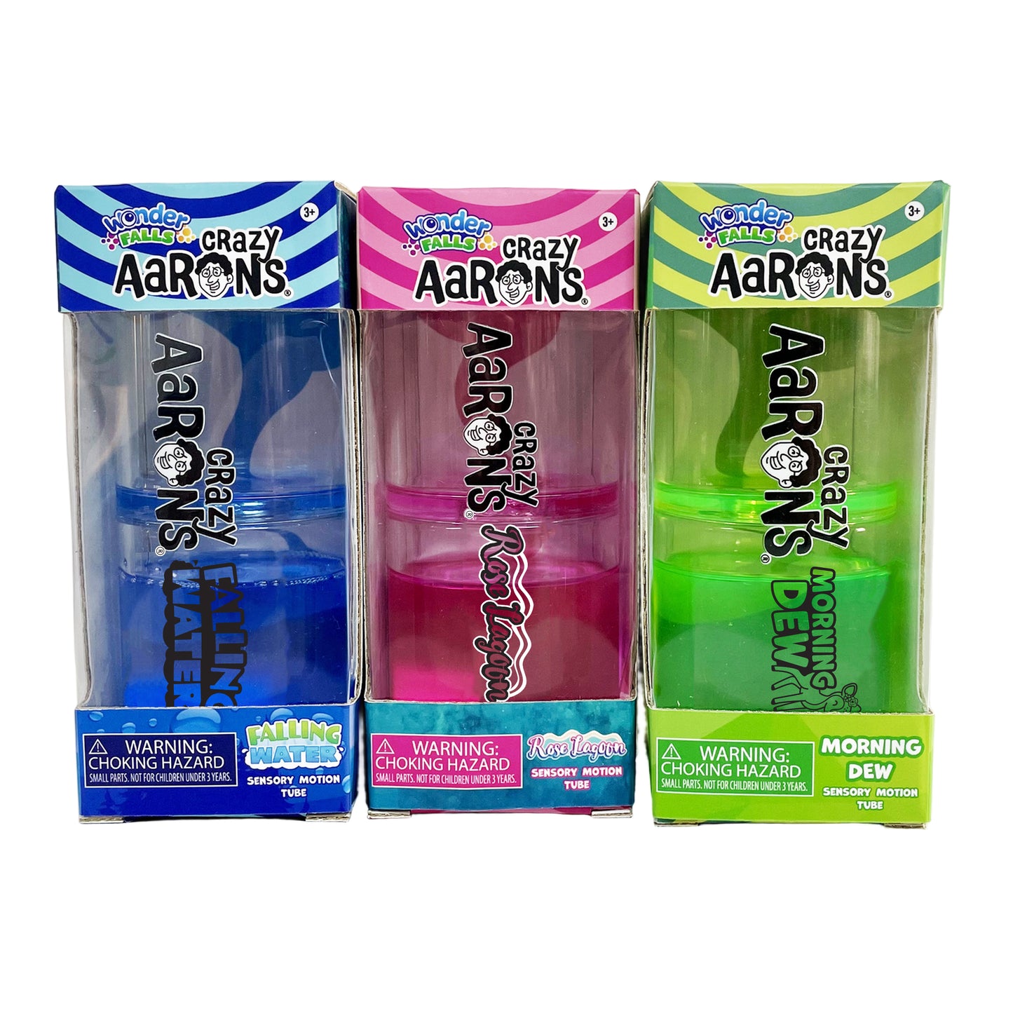 Crazy Aaron’s® Wonder Falls Sensory Motion Tubes – 12 Unit PDQ Display (Falling Water, Morning Dew, Rose Lagoon)
