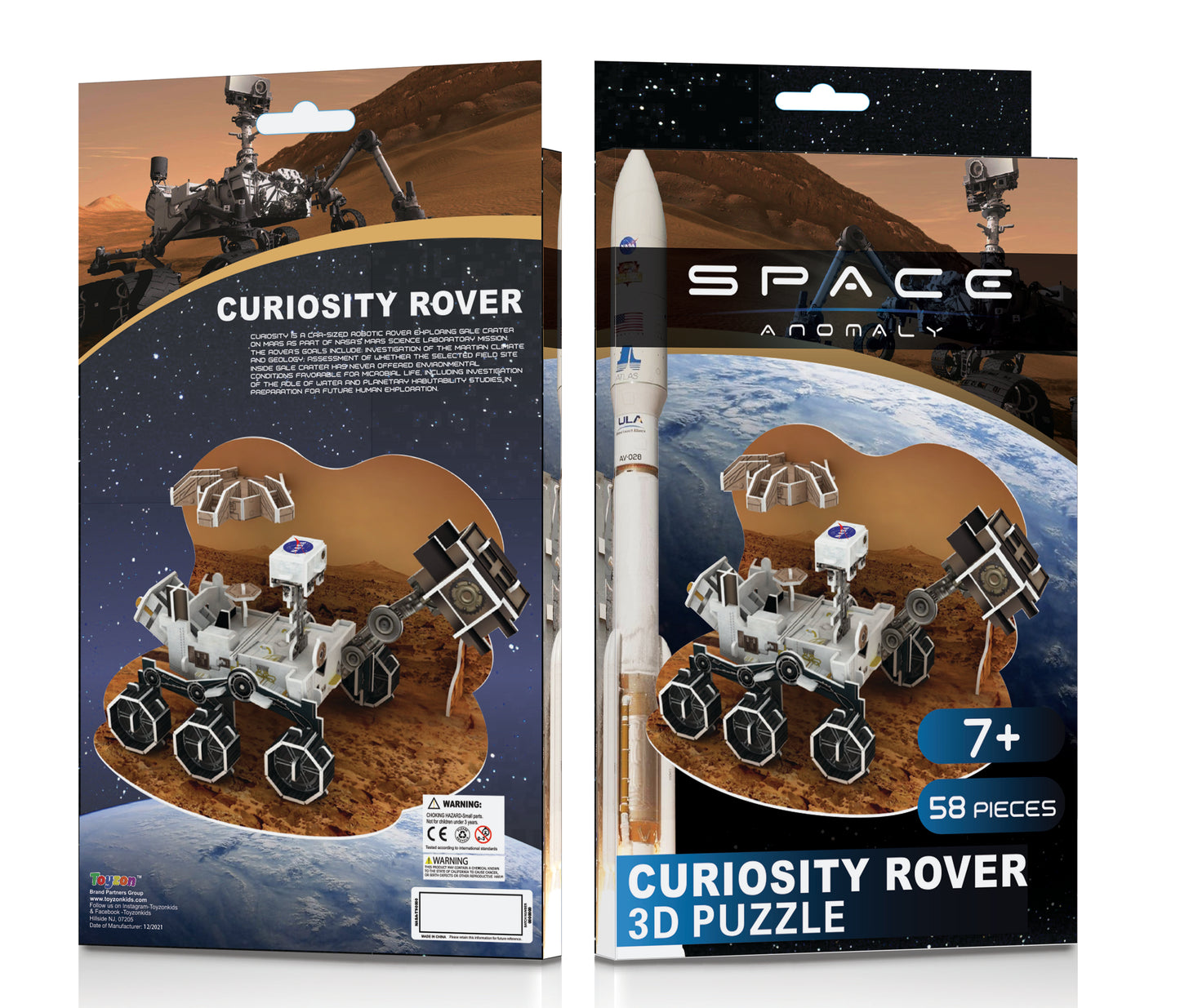 NASA - Curiosity Rover 3D Puzzle - 58 pcs