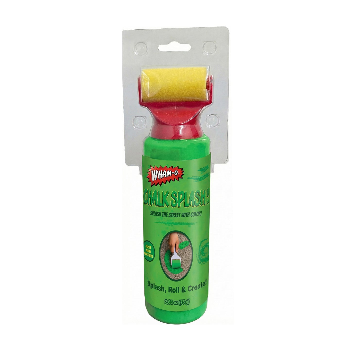 WHAM-O® Chalk Splash! – 2.65 oz Liquid Sidewalk Chalk Roller (Just Add Water, Assorted Colors)