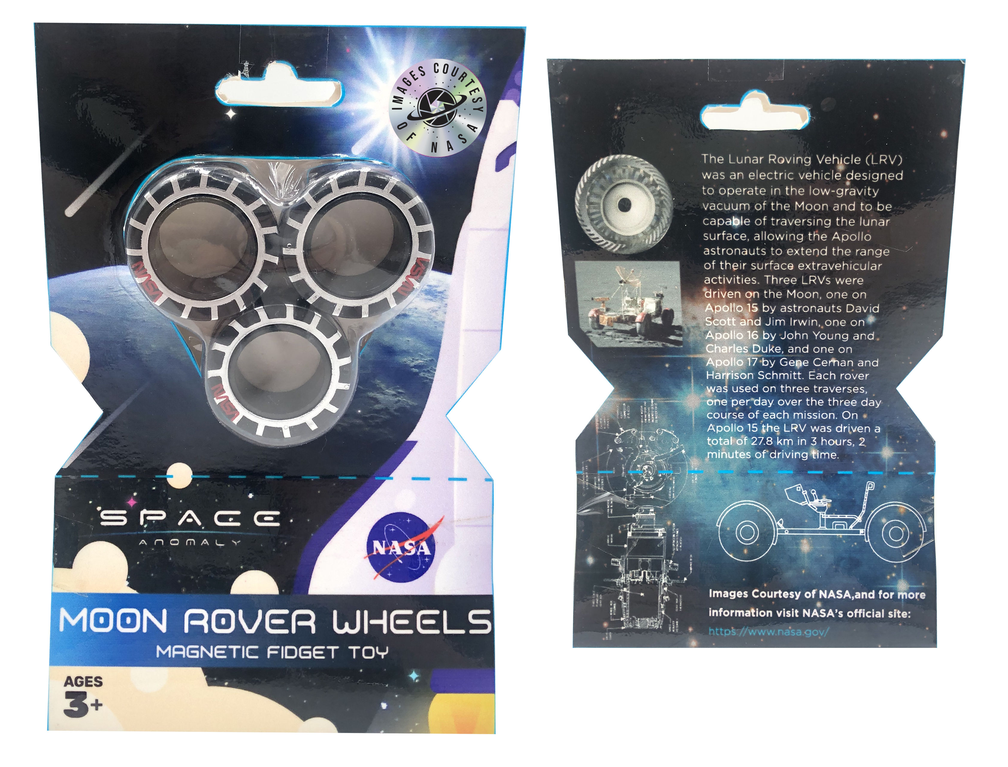 NASA - Space Anomaly Moon Rover Wheels - Magnetic Fidget Toy – Brand ...