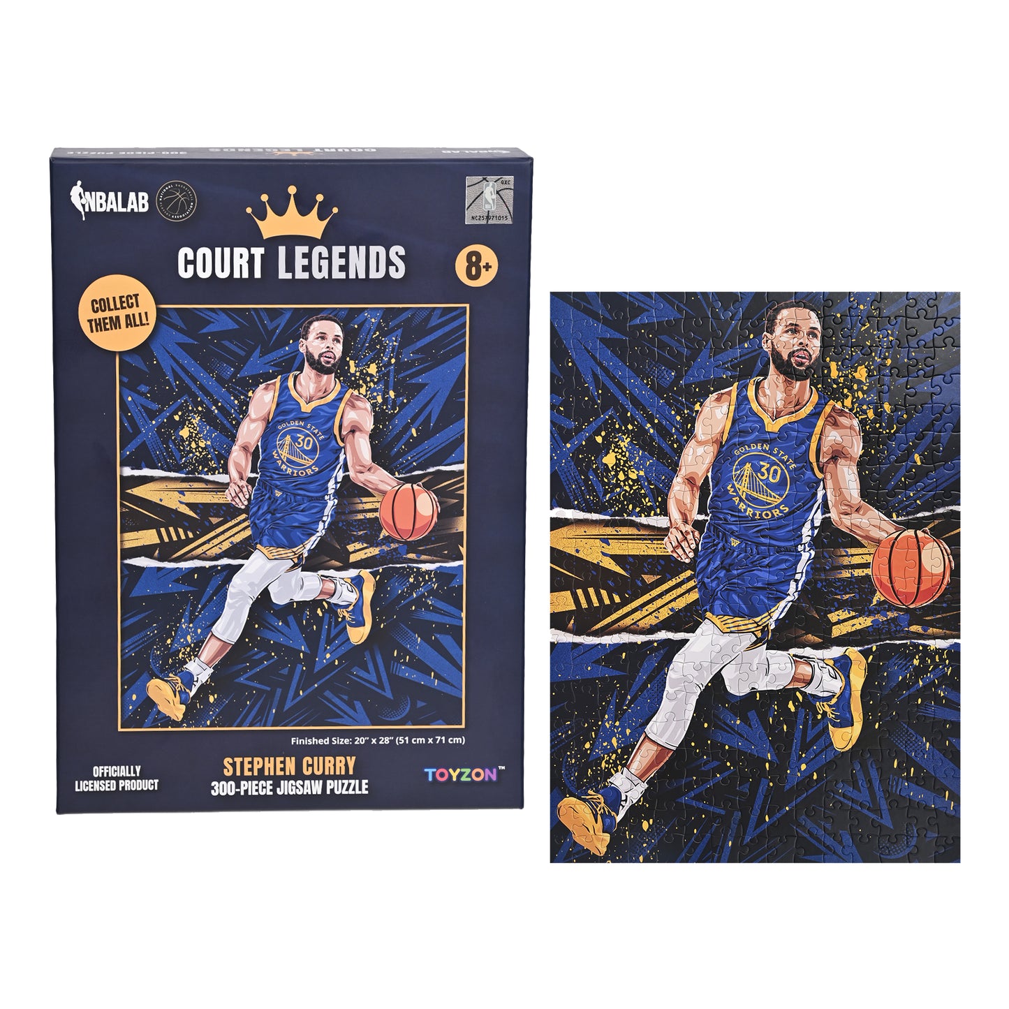 NBALAB Court Legends – Stephen Curry NBA 300-Piece Puzzle (20" x 28")