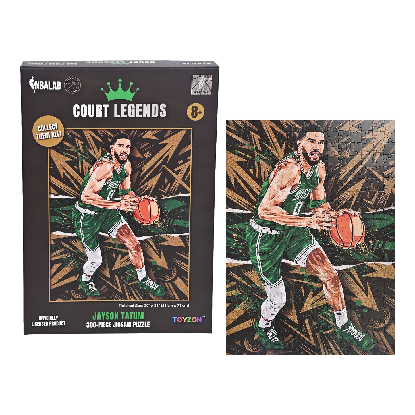 NBALAB Court Legends – Jayson Tatum NBA 300-Piece Puzzle (20" x 28")