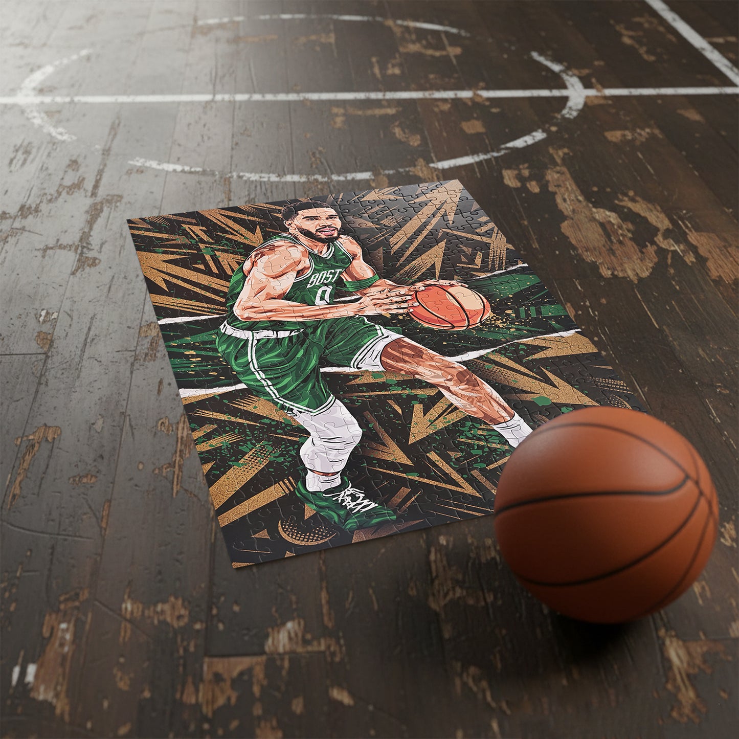 NBALAB Court Legends – Jayson Tatum NBA 300-Piece Puzzle (20" x 28")