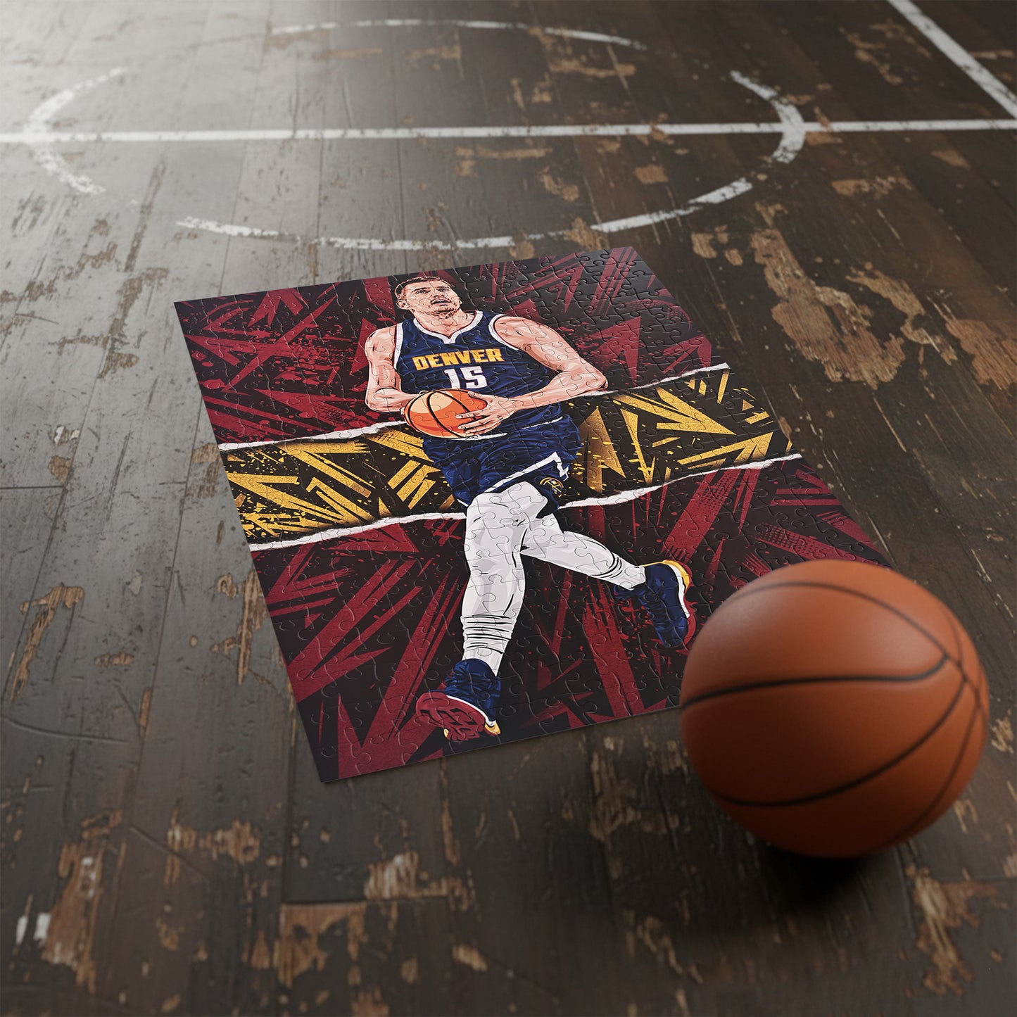 NBALAB Court Legends – Nikola Jokić NBA 300-Piece Puzzle (20" x 28")
