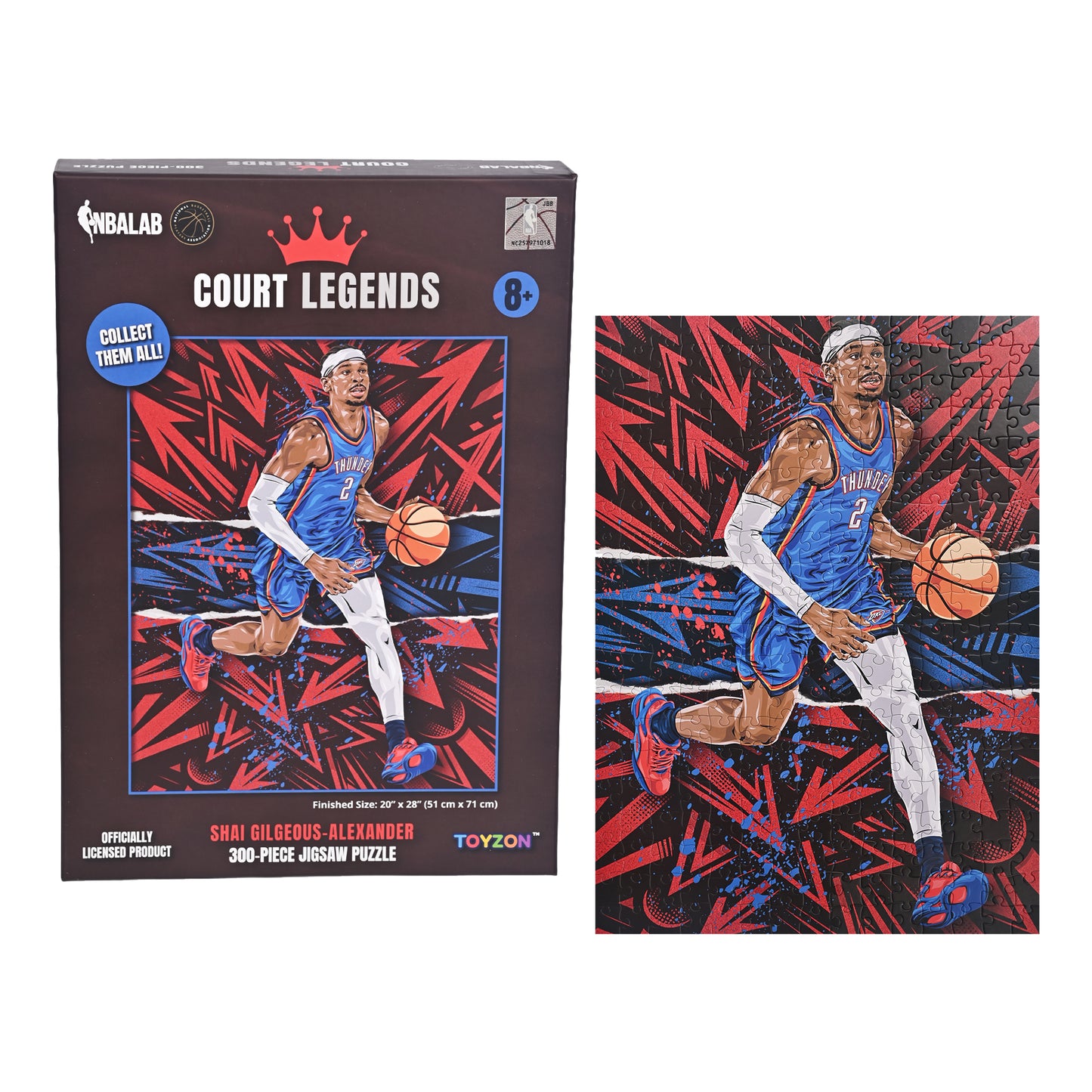 NBALAB Court Legends – Shai Gilgeous-Alexander NBA 300-Piece Puzzle (20" x 28")