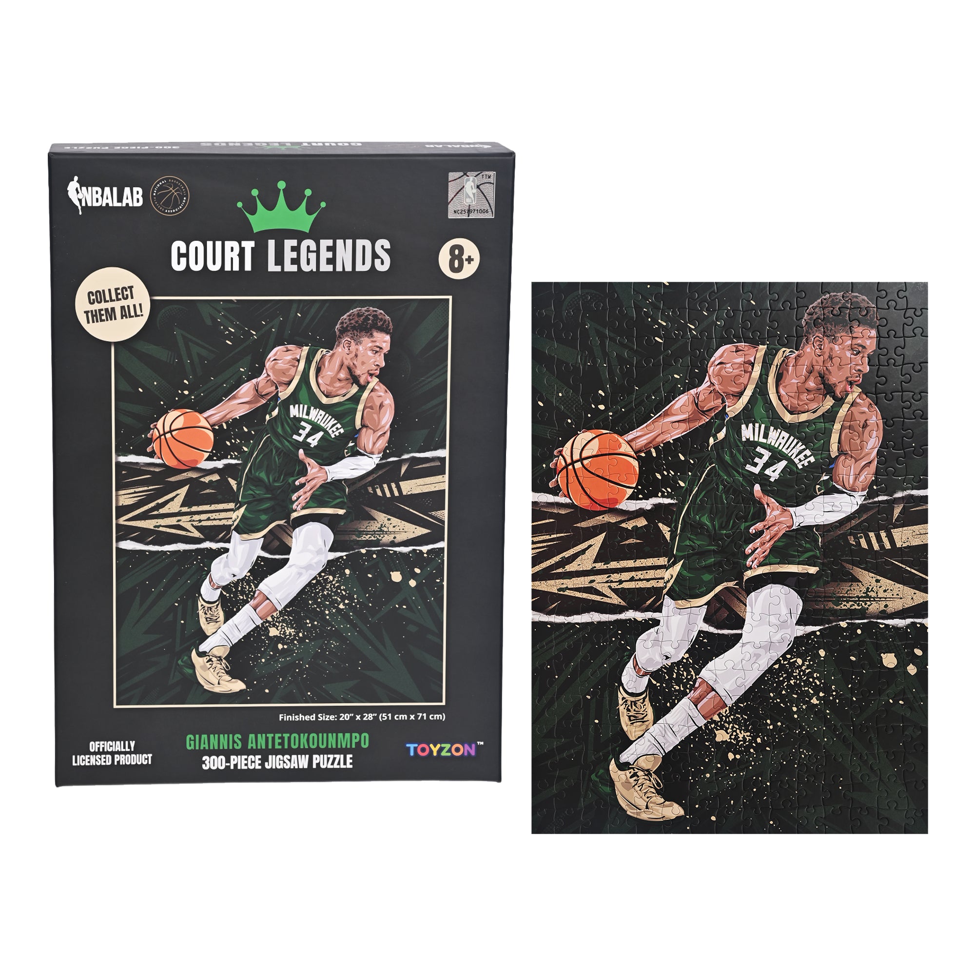 NBALAB Court Legends – Giannis Antetokounmpo NBA 300-Piece Puzzle