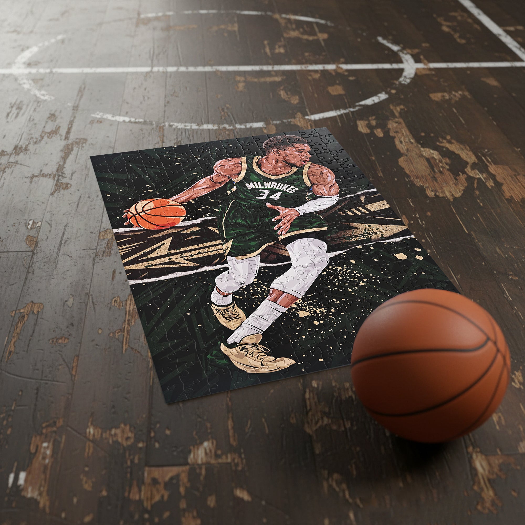NBALAB Court Legends – Giannis Antetokounmpo NBA 300-Piece Puzzle