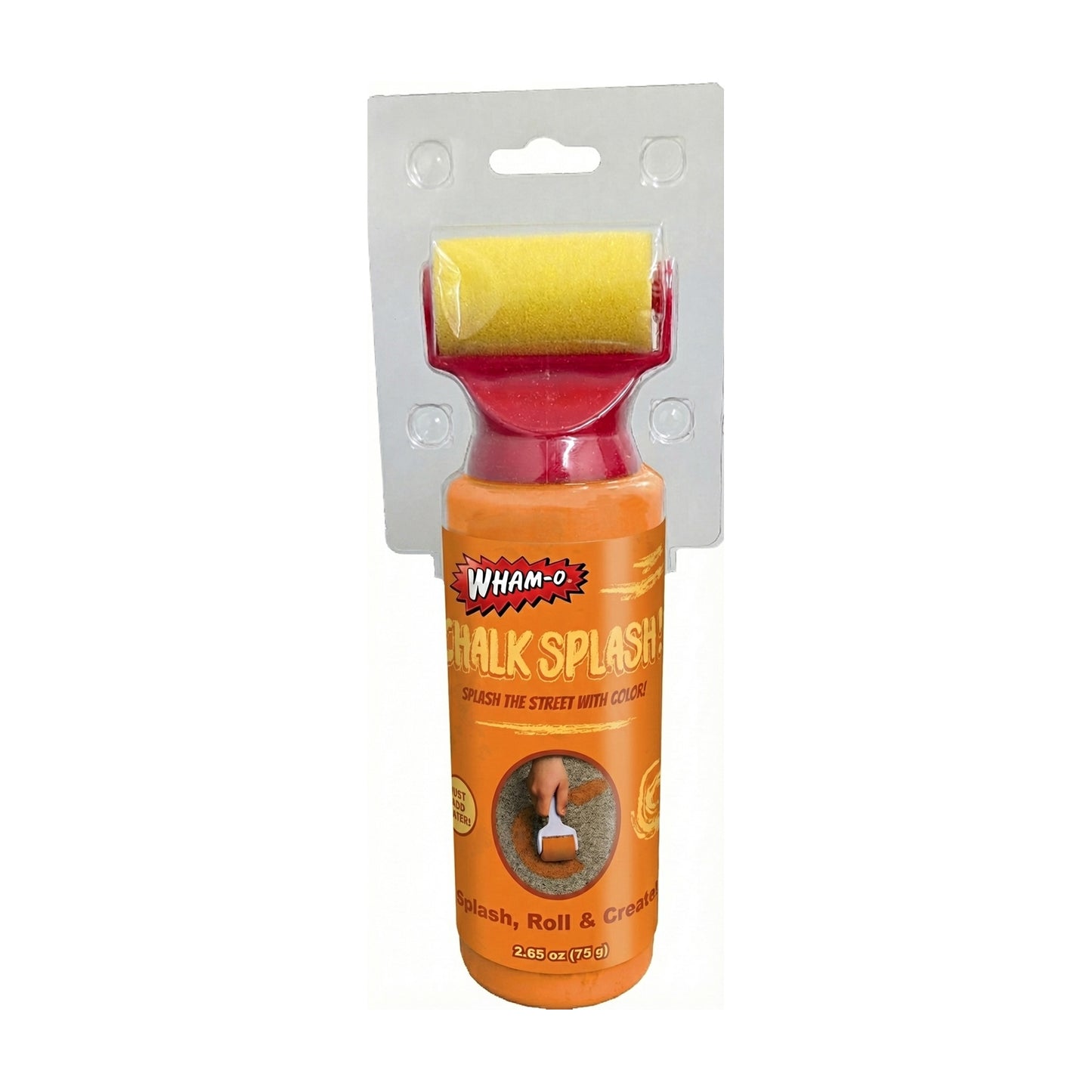 WHAM-O® Chalk Splash! – 2.65 oz Liquid Sidewalk Chalk Roller (Just Add Water, Assorted Colors)