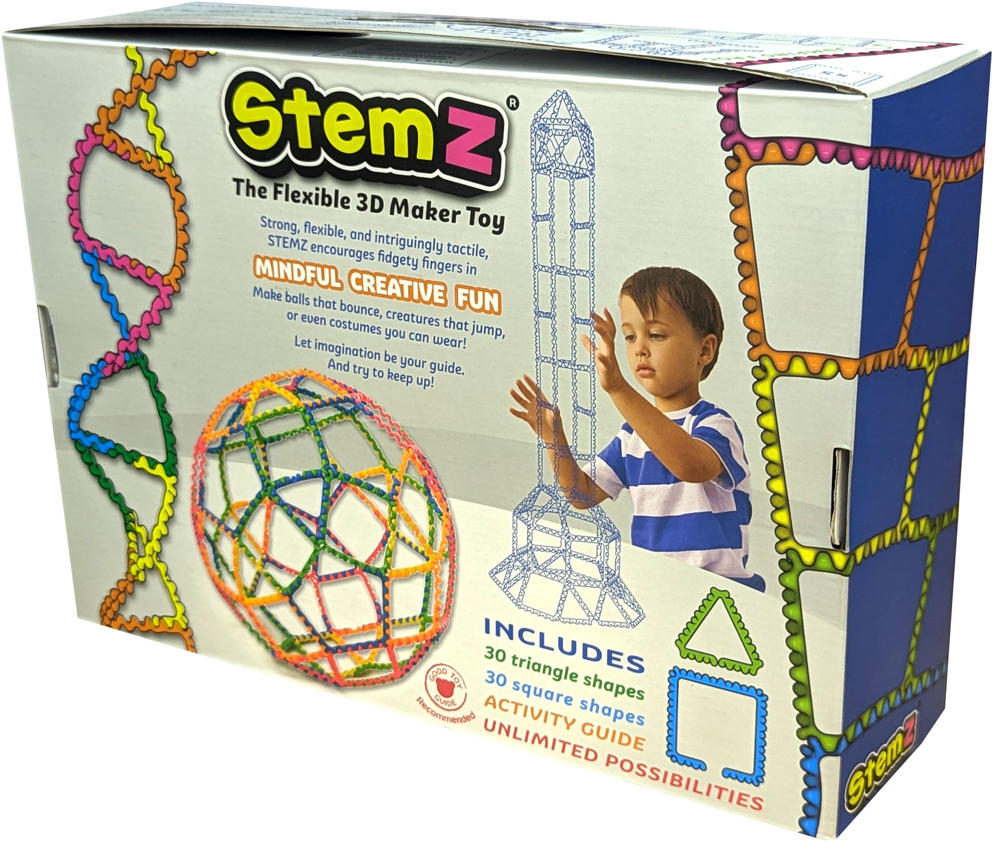 STEMZ®: The Flexible 3D Maker Toy - 60 Pieces Kit