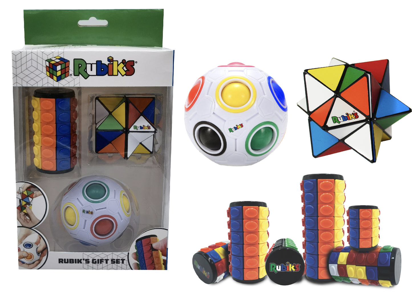 Rubik's Gift Set - (includes Rainbow Ball, Magic Star, Tower Twister)